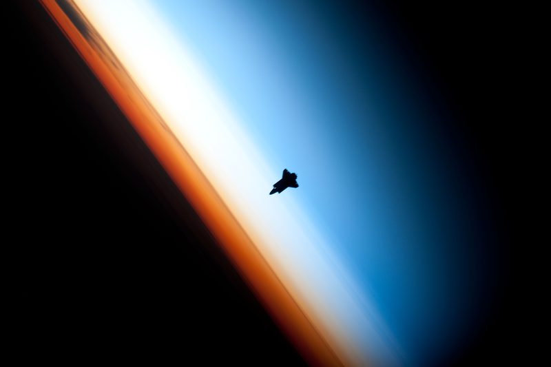Space Shuttle Endeavour STS-130 silhouette