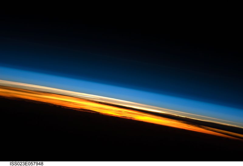 Sunset over Indian Ocean from the ISS