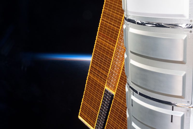 ISS Solar Arrays photographed from ISS